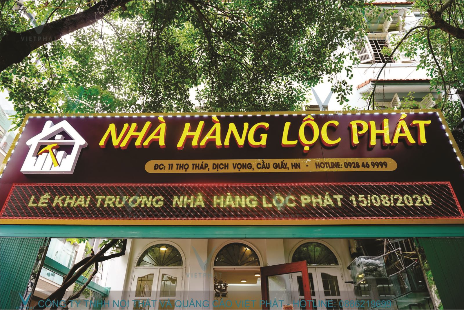 Làm biển quảng cáo nhà hàng lộc phát